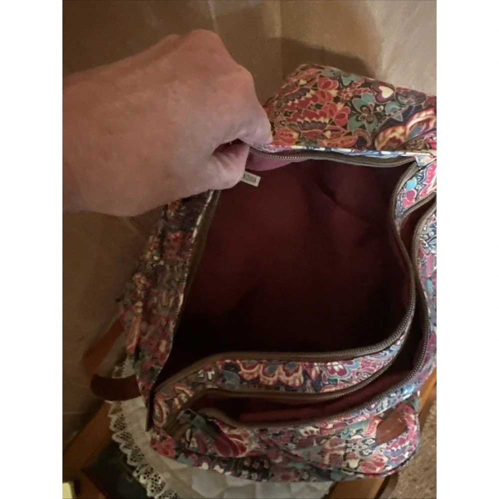 BAOSHA Colorful Paisley Sling Backpack / 5 Pockets / Water Bottle Holder